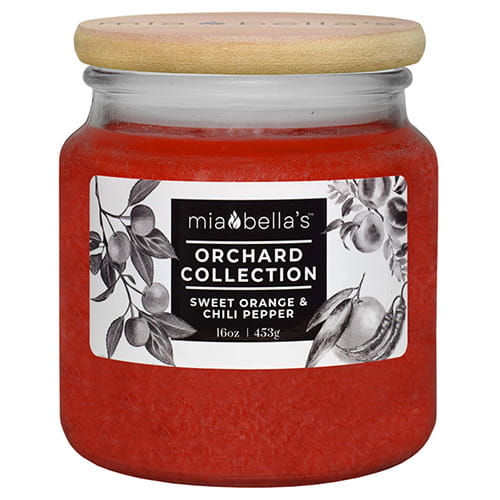 Mia Bella's Sweet Orange & Chili Pepper 16oz Jar candles & fragrance